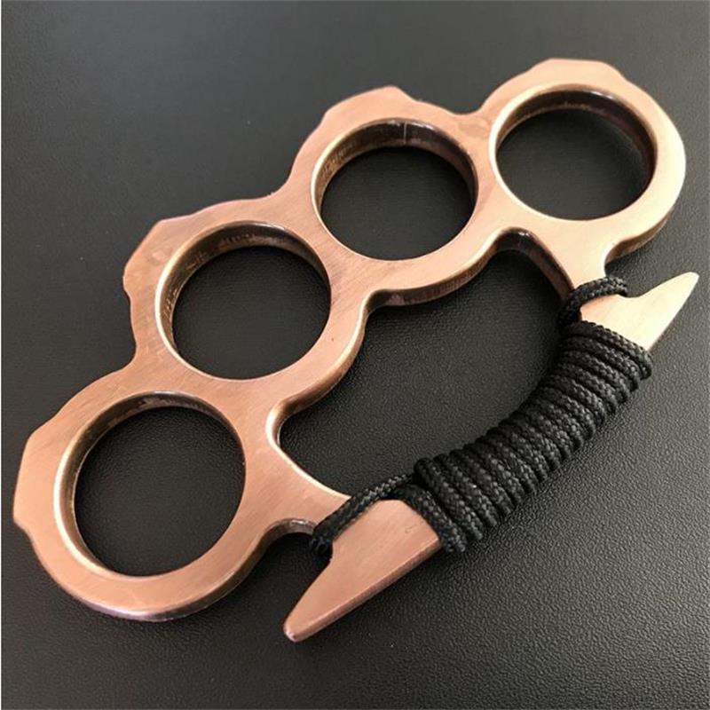 Solid Classic Brass Knuckle Dusters Broken Windows EDC Tool
