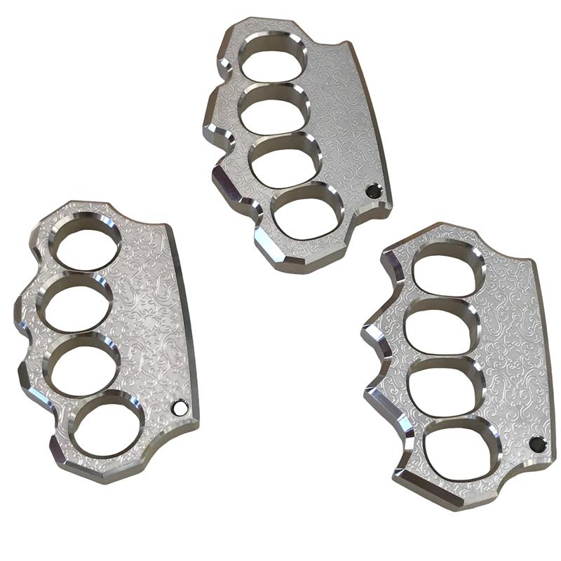 Thick Solid Steel Carved Knuckle Duster