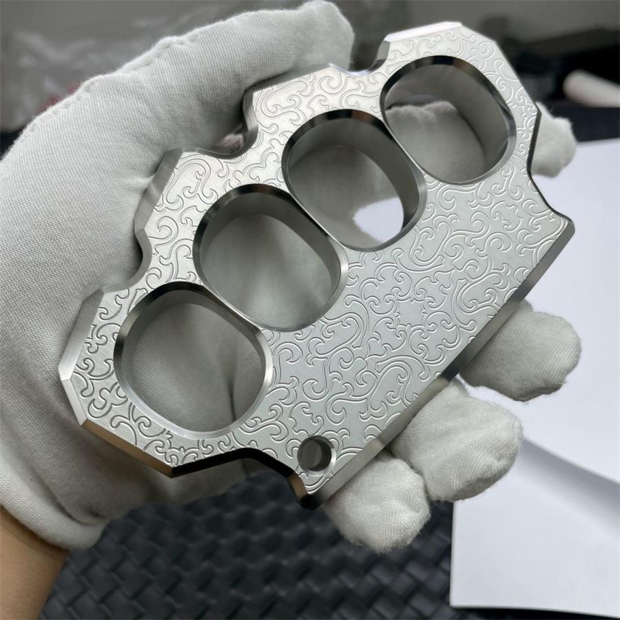 Thick Solid Steel Carved Knuckle Duster
