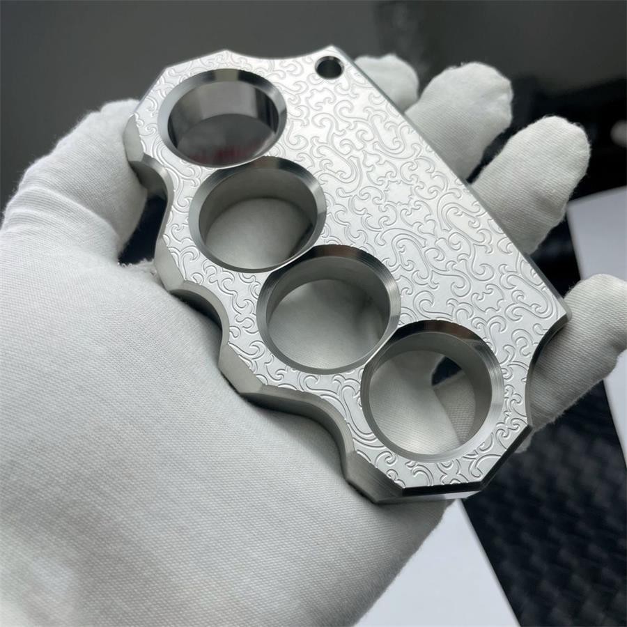 Thick Solid Steel Carved Knuckle Duster