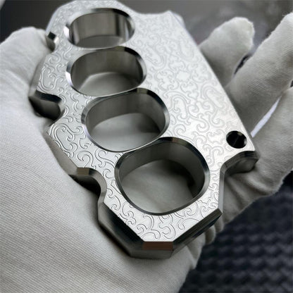 Thick Solid Steel Carved Knuckle Duster