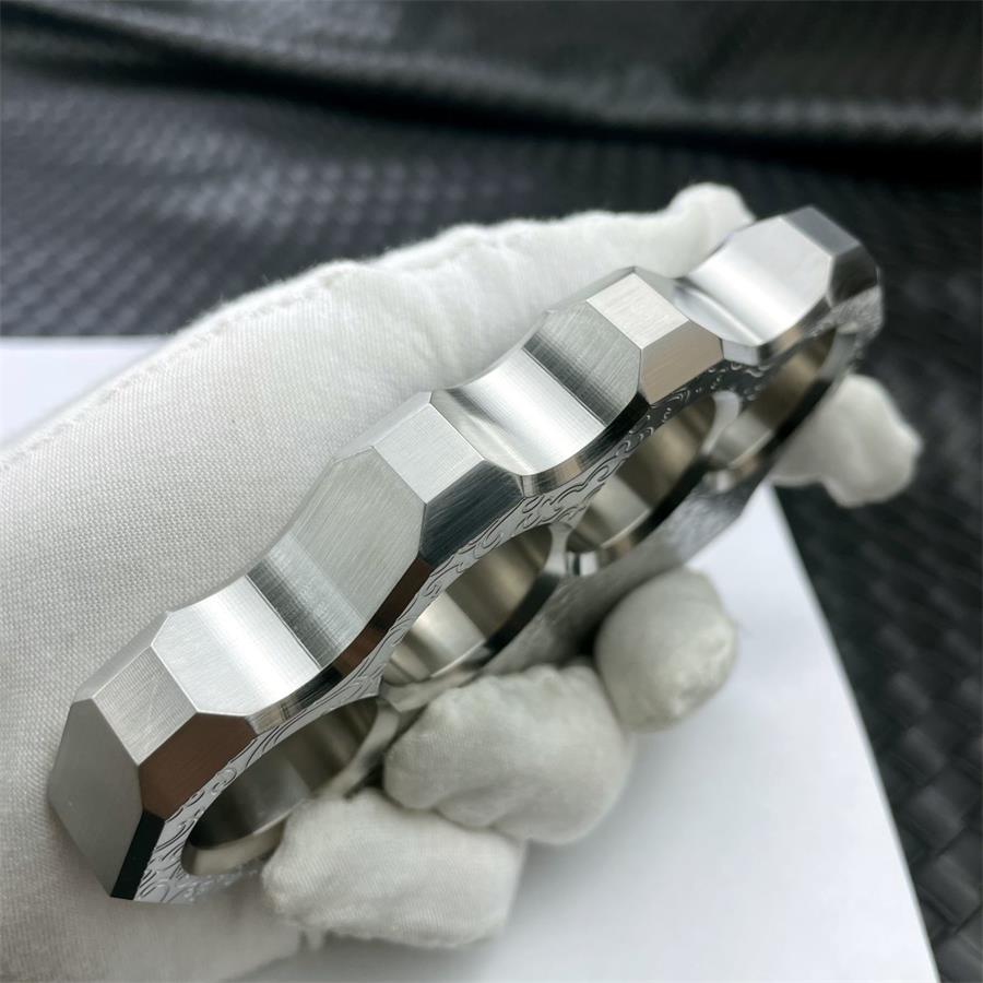 Thick Solid Steel Carved Knuckle Duster