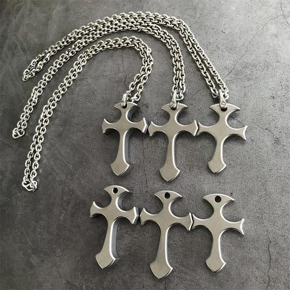 Collier croix en titane poing américain Self Defense EDC Tool