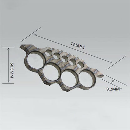 Avec poing américain Équipement d'autodéfense en titane à quatre doigts