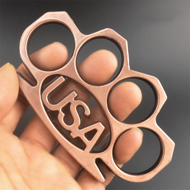 USA Style Brass Knuckle Duster Boxing Self-defense Tool