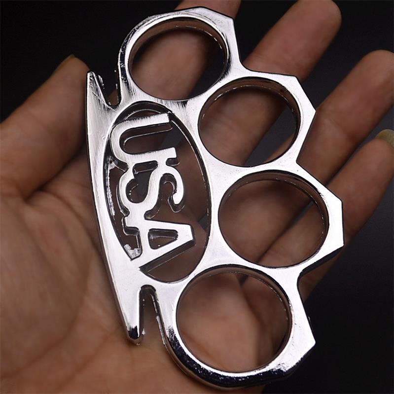 USA Style Brass Knuckle Duster Boxing Self-defense Tool