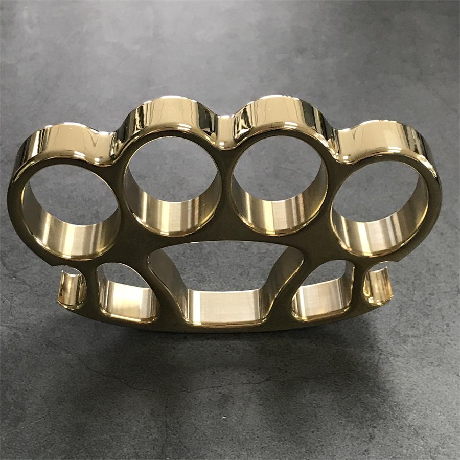 EDC Tool Brass Knuckle Duster with Mirror Finish and Savage Design