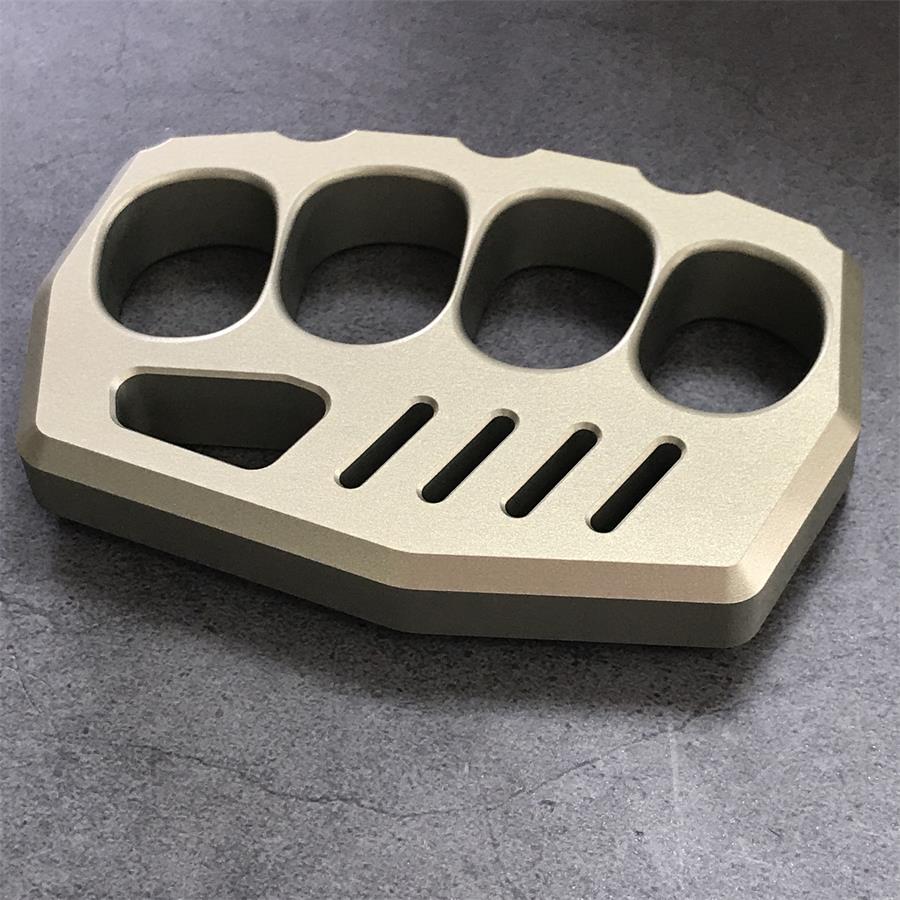 Large-Hole Aluminum Knuckle Grip EDC Tool