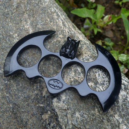 Bat Brass Knuckle Duster Four Finger Defense Broken Window EDC Tool