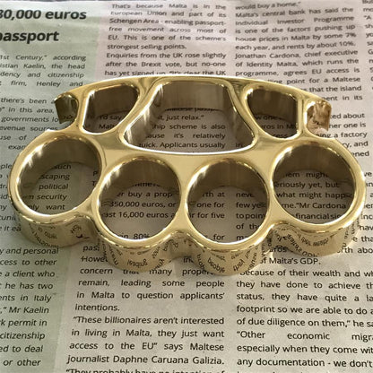 EDC Tool Brass Knuckle Duster with Mirror Finish and Savage Design