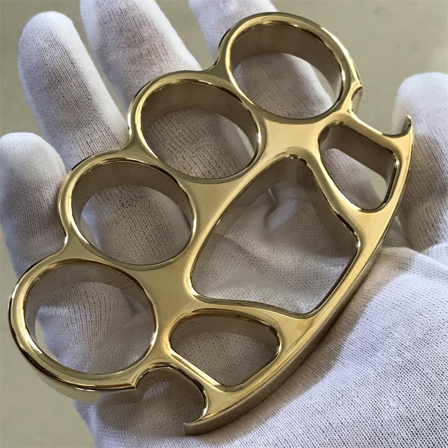 EDC Tool Brass Knuckle Duster with Mirror Finish and Savage Design