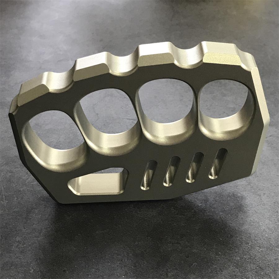 Large-Hole Aluminum Knuckle Grip EDC Tool