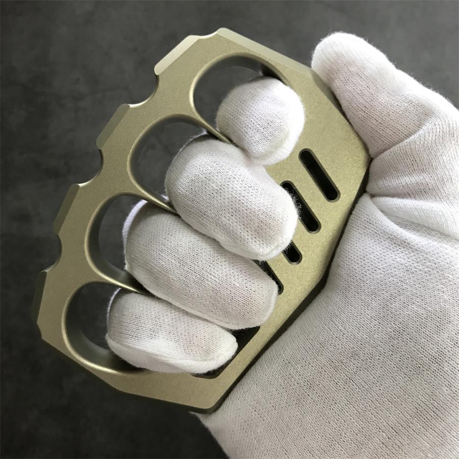 Large-Hole Aluminum Knuckle Grip EDC Tool