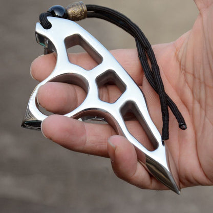 Single Finger Knucke Defense Weapon Mirror Solid Steel