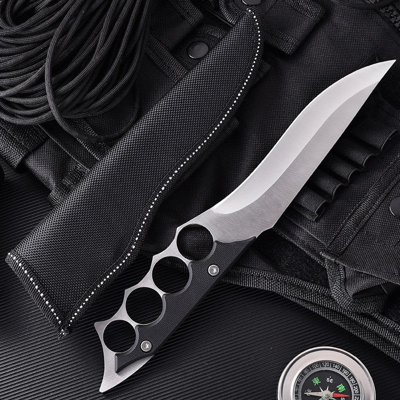 Knuckle Fixed Blade Knife G10 Handle