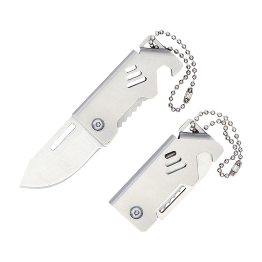 Mini Folding Knife Key Charm Bottle Opener